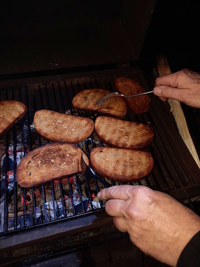 Topinky na grilu