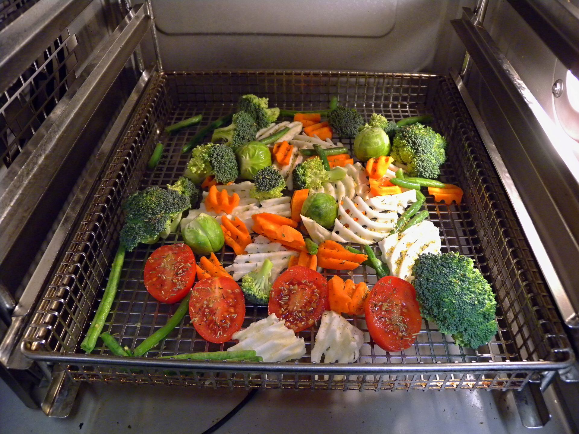 Zelenina připravená na grilování v konvektomatu